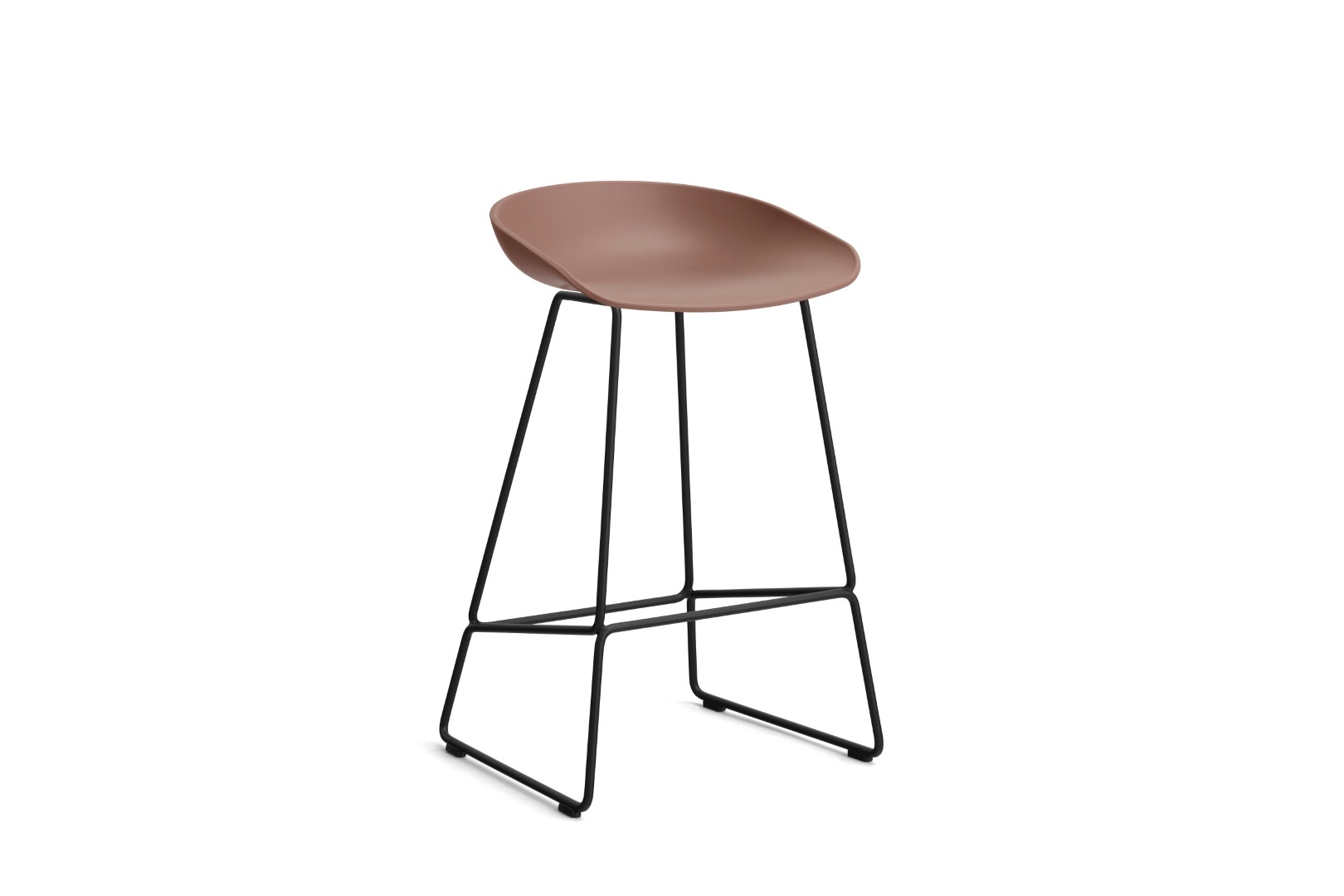 Tabouret AAS38 LOW, H.64, Structure noire, Soft brick 2.0