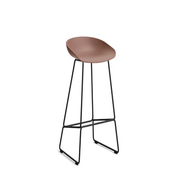 Tabouret AAS38 LOW de Hay, H.64, Structure noire, Soft brick 2.0