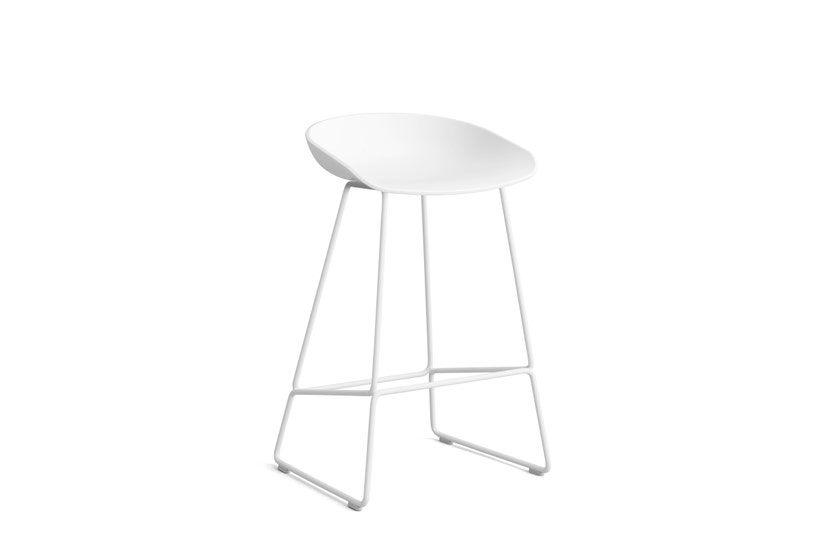 Tabouret AAS38 LOW de Hay, H.64, Structure blanche, White 2.0 Tabouret AAS38 LOW de Hay, H.64, Structure blanche, White 2.0