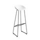 Tabouret de bar AAS38 HIGH, H.74 cm, Structure noire, White 2.0