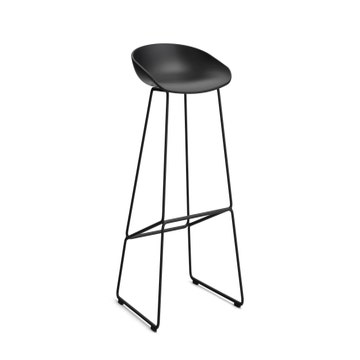 Tabouret de bar AAS38 HIGH de Hay, H.74 cm, Structure noire, Black 2.0
