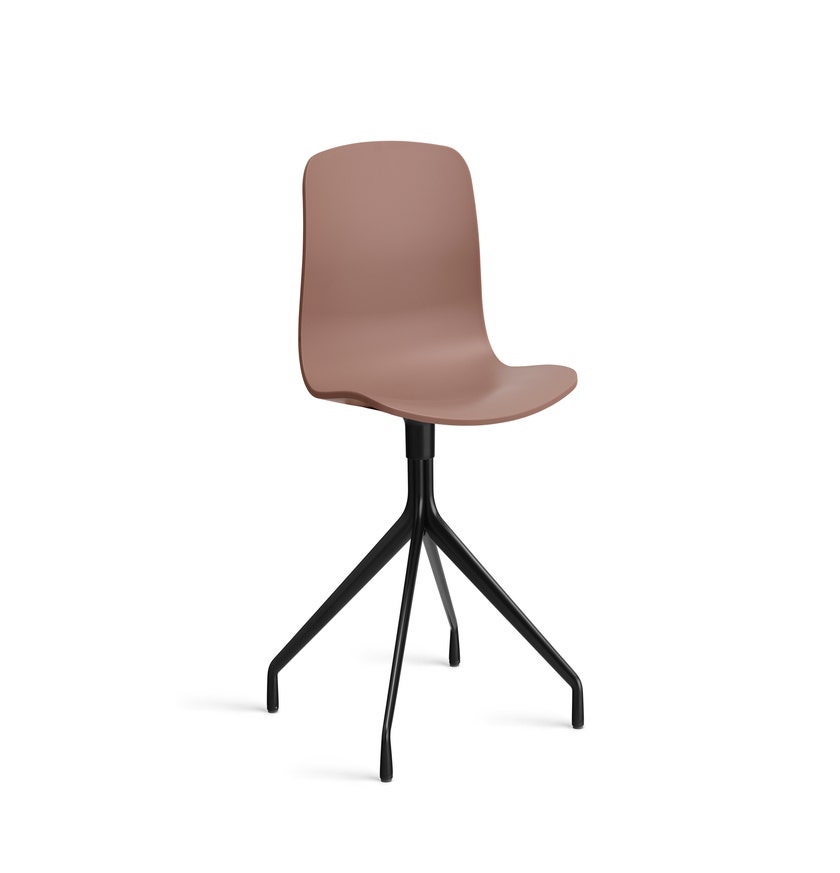 Chaise AAC10 de Hay, Piétement en aluminium teinté noir, Soft brick 2.0