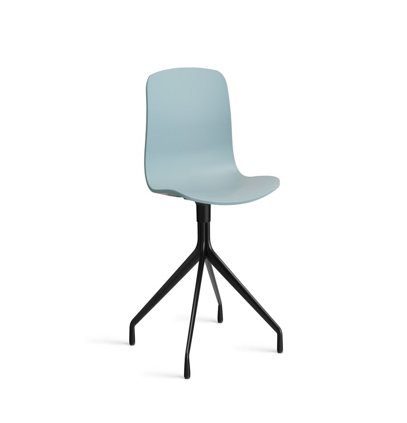 Chaise AAC10 de Hay, Piétement en aluminium teinté noir, Dusty blue 2.0