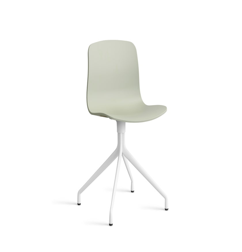 Chaise AAC10 de Hay, Piétement en aluminium teinté blanc, Pastel green 2.0