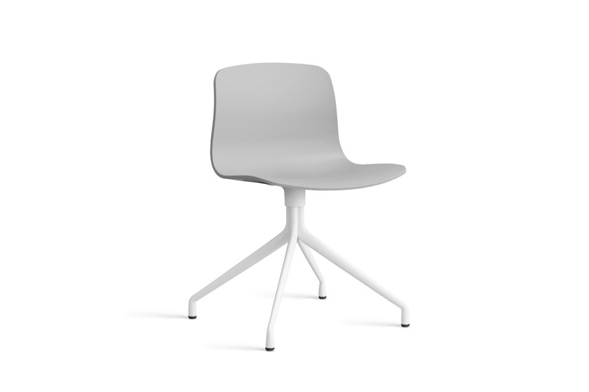 Chaise AAC10 de Hay, Piétement en aluminium teinté blanc, Concrete grey 2.0 Chaise AAC10 de Hay, Piétement en aluminium teinté blanc, Concrete grey 2.0