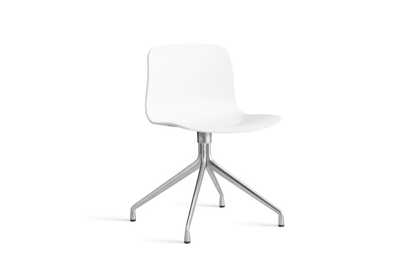 Chaise AAC10 de Hay, Piétement en aluminium poli, White 2.0 Chaise AAC10 de Hay, Piétement en aluminium poli, White 2.0