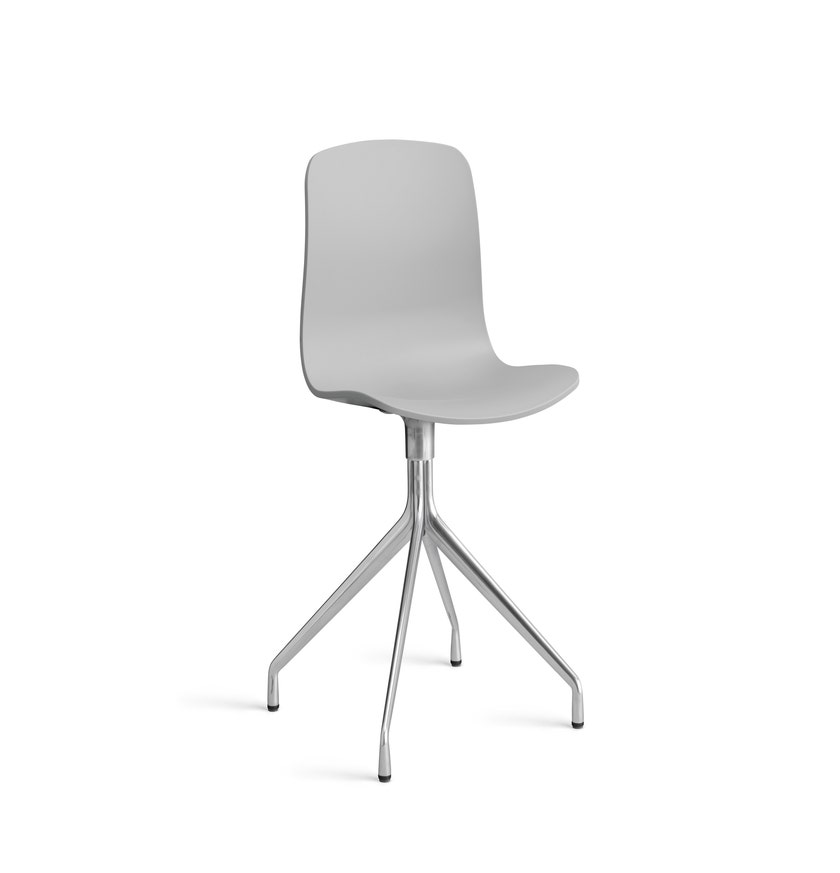 Chaise AAC10 de Hay, Piétement en aluminium poli, Concrete grey 2.0