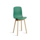 Chaise AAC12, Piètement en chêne vernis naturel, Teal green 2.0