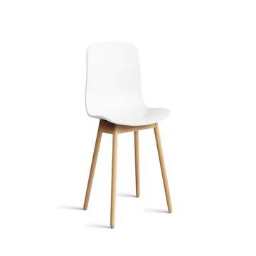 Chaise AAC12 de Hay, Piètement en chêne vernis naturel, White 2.0