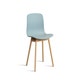 Chaise AAC12, Piètement en chêne vernis naturel, Dusty blue 2.0