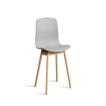 Chaise AAC12 de Hay, Piètement en chêne vernis naturel, Concrete grey 2.0