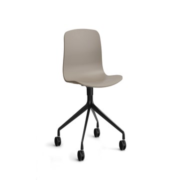 Chaise à roulettes AAC14 de Hay, Piétement noir, Kaki 2.0