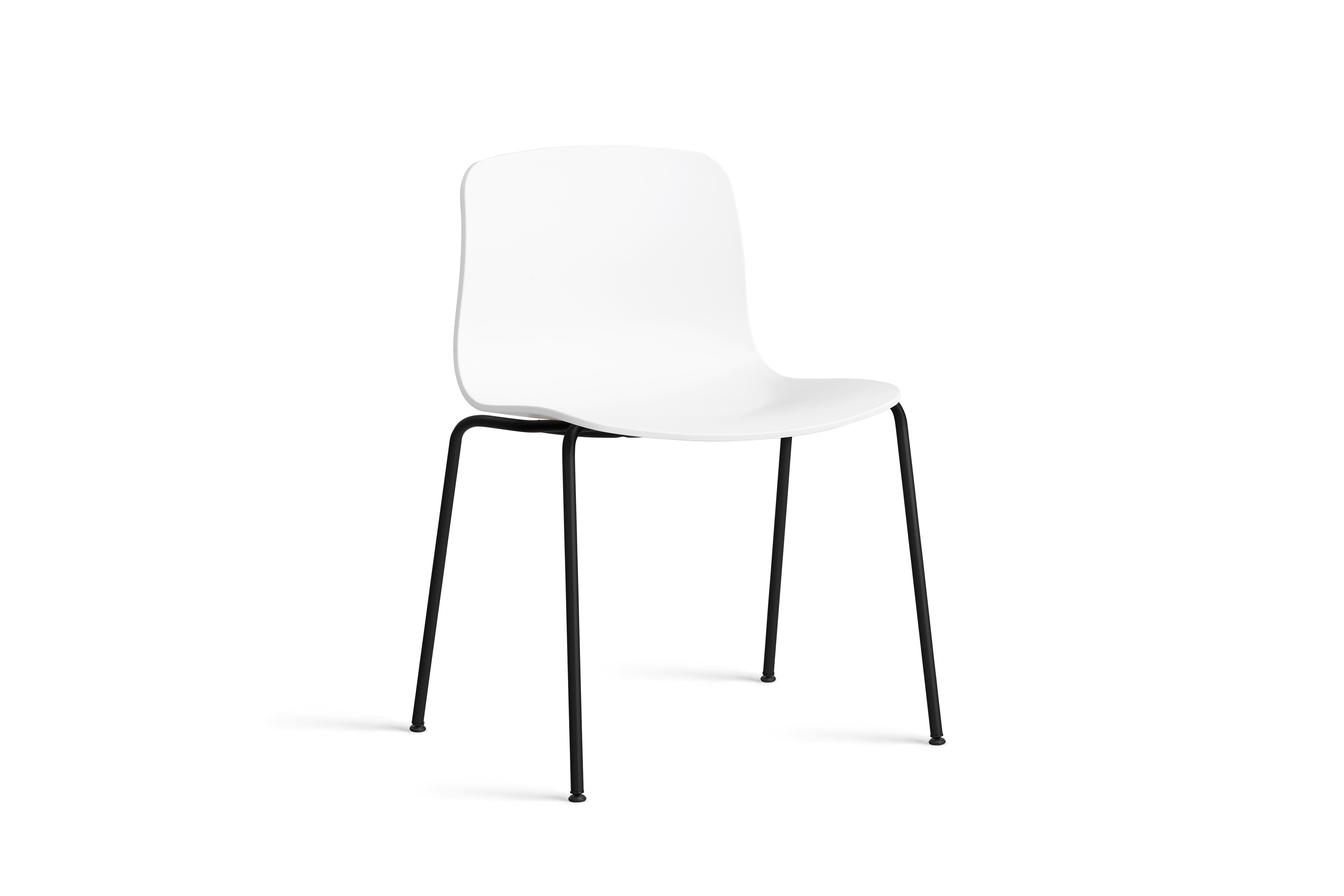 Chaise AAC16 de Hay, Pied noir métallique, White 2.0