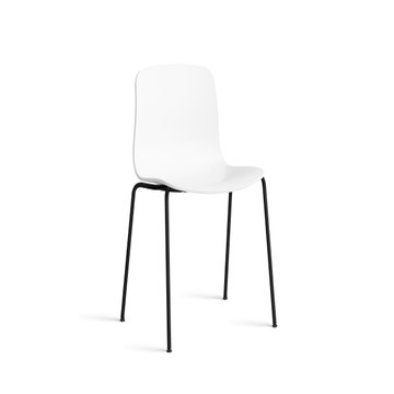 Chaise AAC16 de Hay, Pied noir métallique, White 2.0