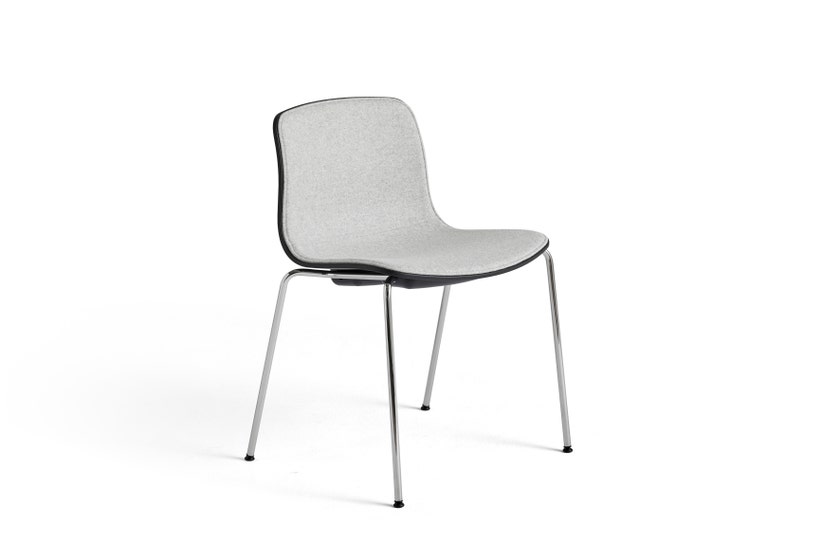 Chaise AAC16 de HAY, Piétement acier chromé, Black 2.0, Rrevêtement tissu Divina mélange 120 Chaise AAC16 de HAY, Piétement acier chromé, Black 2.0, Rrevêtement tissu Divina mélange 120