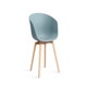 Fauteuil AAC 22, Piétement chêne savonné, Dusty blue 2.0