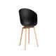 Fauteuil AAC 22, Piétement chêne savonné, Black 2.0