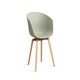 Fauteuil AAC 22, Piétement noyer vernis naturel de Hay, Pastel green 2.0