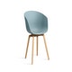Fauteuil AAC 22 de Hay, Piètement en chêne vernis naturel, Dusty blue 2.0