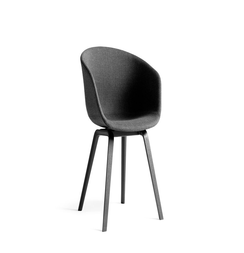Fauteuil AAC23 de Hay, Pieds en chêne noir vernis naturel, Remix 163