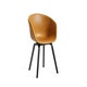 Fauteuil AAC23, Pieds en chêne noir vernis naturel, Sens cognac