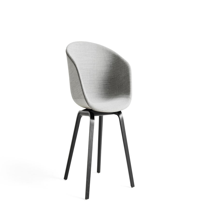 Fauteuil AAC23 de Hay, Pieds en chêne noir vernis naturel, Remix 123