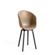 Fauteuil AAC23, Pieds en chêne noir vernis naturel, Sense nougat