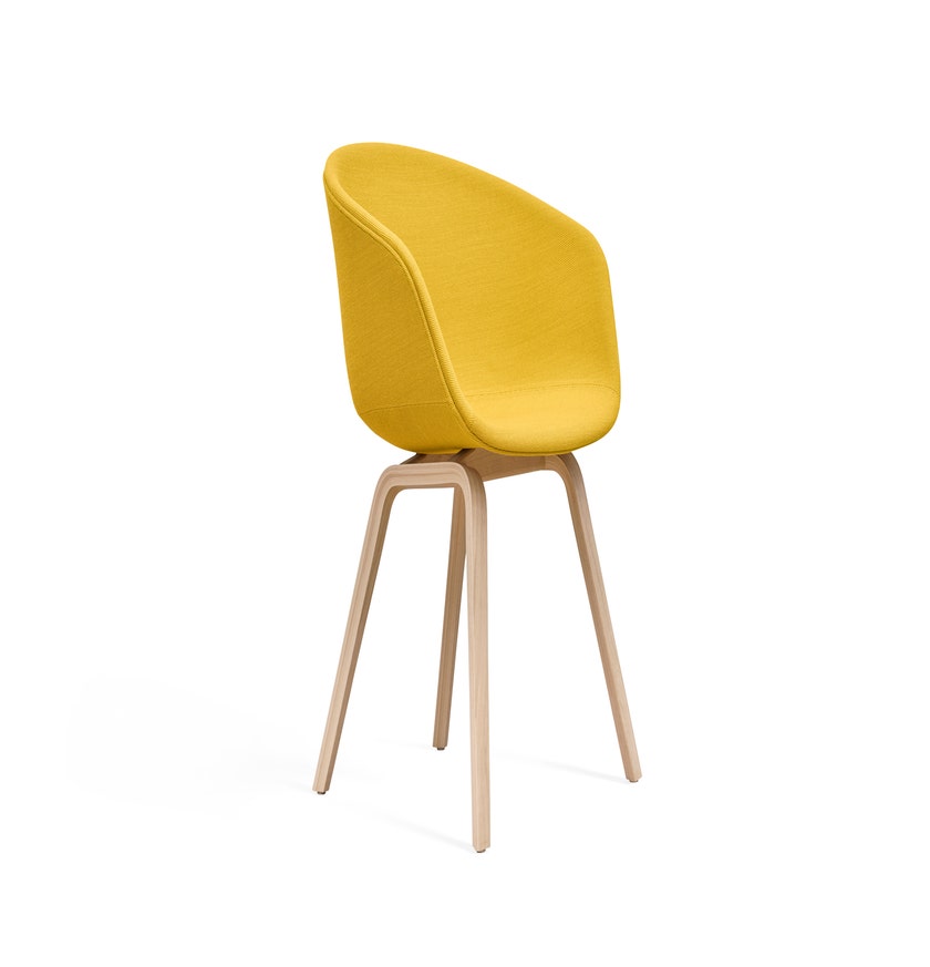 Fauteuil AAC23 de Hay, Pieds en chêne vernis naturel, Steelcut Trio 446