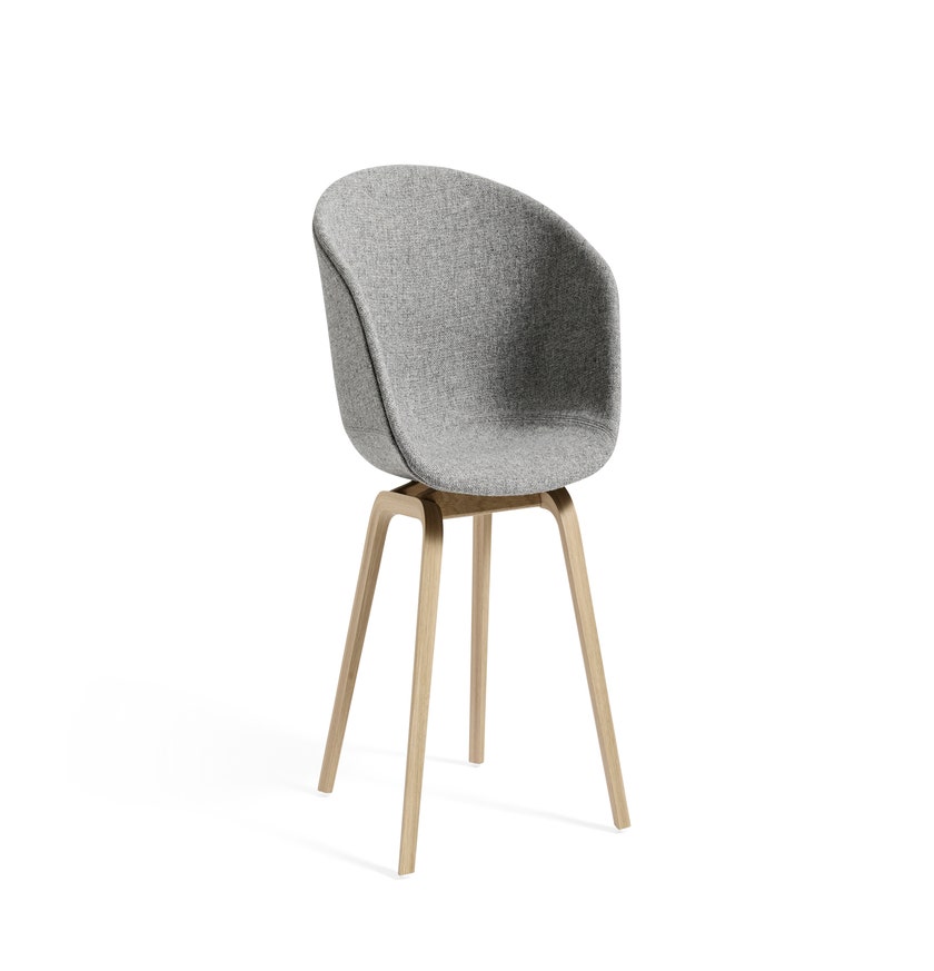 Fauteuil AAC23 de Hay, Pieds en chêne vernis naturel, Hallingdal 130