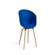 Fauteuil AAC23, Pieds en chêne vernis naturel, Divina 756