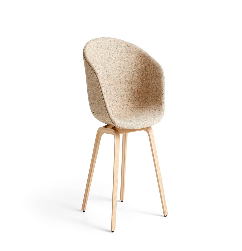 Fauteuil AAC23 de Hay, Pieds en chêne vernis naturel, Bolgheri LGG60