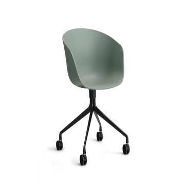 Fauteuil AAC 24 de Hay, Structure aluminium noir, Fall green 2.0