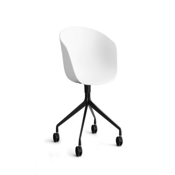 Fauteuil AAC 24 de Hay, Structure aluminium noir, White 2.0