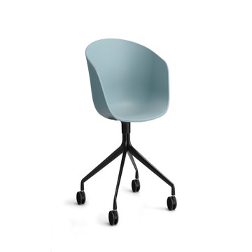 Fauteuil AAC 24 de Hay, Structure aluminium noir, Dusty blue 2.0