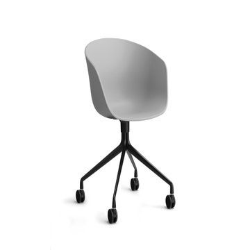 Fauteuil AAC 24 de Hay, Structure aluminium noir, Concrete grey 2.0