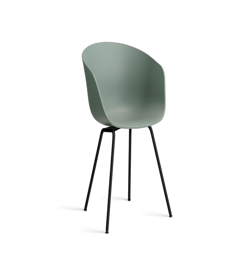 Fauteuil AAC 26 de Hay, Piètement métal noir, Fall green 2.0