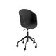 Fauteuil AAC53, Piétement en aluminium teinté noir, Remix 183