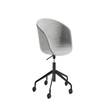 Fauteuil AAC53 de Hay, Piétement en aluminium teinté noir, Hallingdal 130