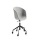 Fauteuil AAC53, Piétement en aluminium teinté noir, Hallingdal 130