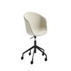 Fauteuil AAC53, Piétement en aluminium teinté noir, Coda 100