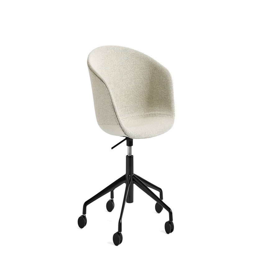 Fauteuil AAC53 de Hay, Piétement en aluminium teinté noir, Coda 100