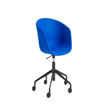 Fauteuil AAC53 de Hay, Piétement en aluminium teinté noir, Divina 756