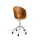 Fauteuil AAC53, Piétement en aluminium poli, Sense cognac