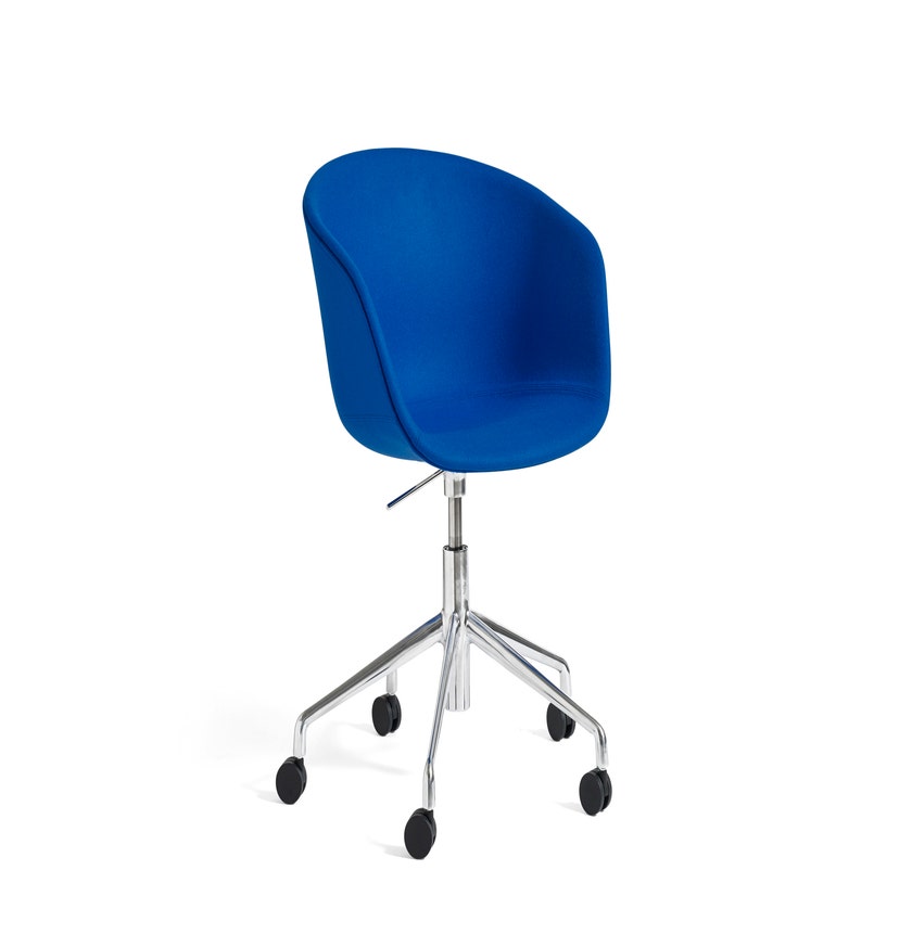 Fauteuil AAC53 de Hay, Piétement en aluminium poli, Divina 756