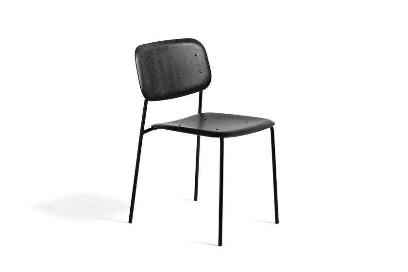Chaise SOFT EDGE 40 de Hay, Structure noire, Assise black Chaise SOFT EDGE 40 de Hay, Structure noire, Assise black