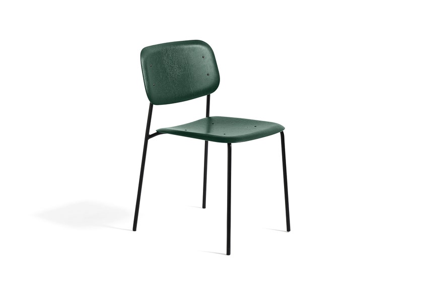 Chaise SOFT EDGE 40 de Hay, Structure noire, Assise hunter Chaise SOFT EDGE 40 de Hay, Structure noire, Assise hunter