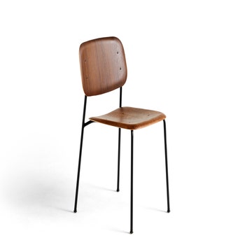 Chaise SOFT EDGE 40 de Hay, Structure noire, Assise smoke