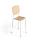 Chaise SOFT EDGE 40 de Hay, Structure grise, Assise chêne naturel