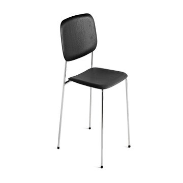 Chaise SOFT EDGE 40 de Hay, Structure chrome, Assise black