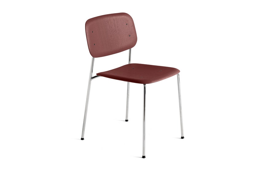 Chaise SOFT EDGE 40 de Hay, Structure chrome, Assise fall red Chaise SOFT EDGE 40 de Hay, Structure chrome, Assise fall red